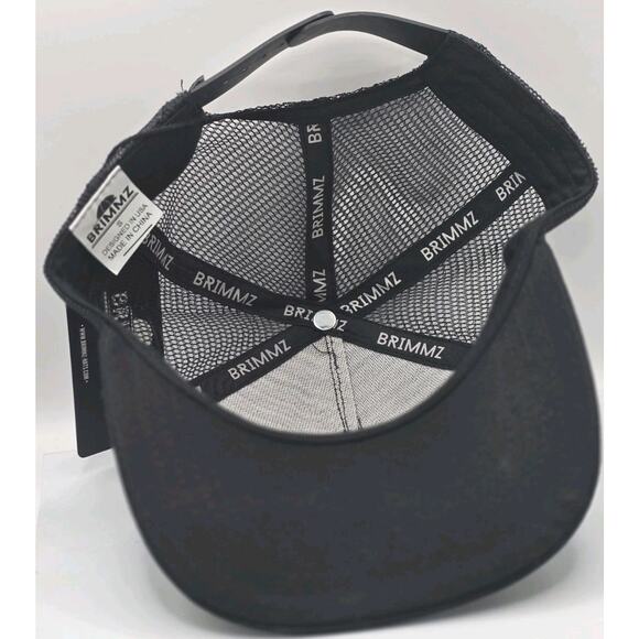 Brimmz Black White Stripes Snapback Cap Trucker‎ Hat Mesh Teens - Picture 10 of 11
